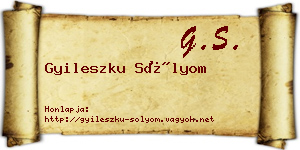 Gyileszku Sólyom névjegykártya